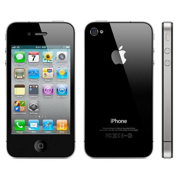 Apple Iphone 4s 16gb Unlocked Gsm Phone W 8mp Camera Black Refurbished Overstock