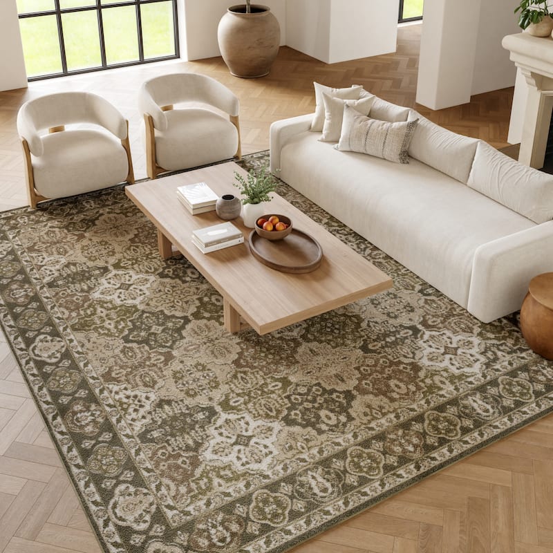 Nourison Grafix Vintage Boho Persian Border Area Rug