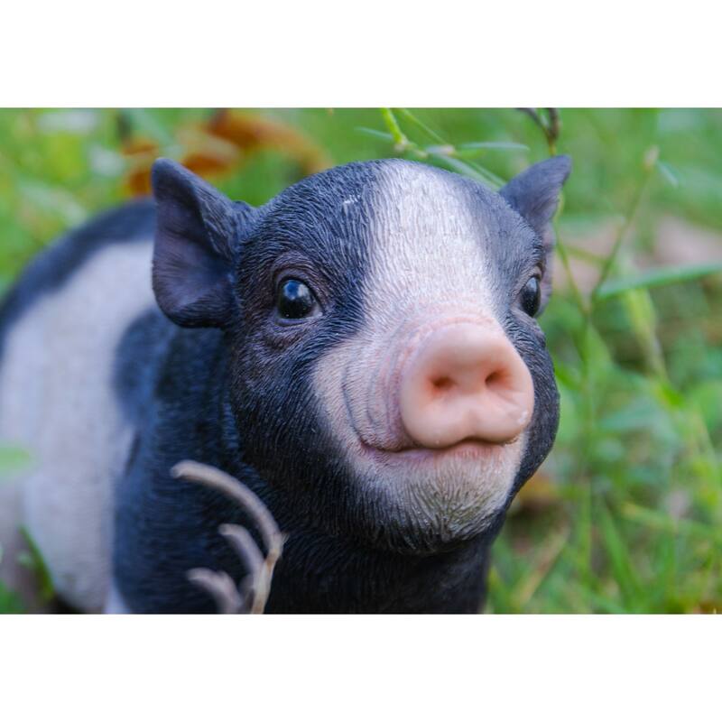 8.5" Standing Baby Piglet Outdoor Garden Statue