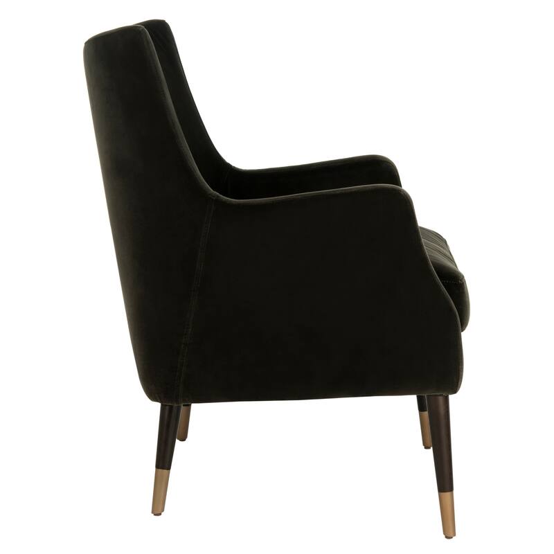 SAFAVIEH Couture Anjanette Velvet Arm Chair - 28" W x 29.9" D x 35.4" H - 28Wx30Dx35H