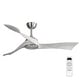preview thumbnail 42 of 72, Sofucor 52''/60" Large Ceiling Fan without Lights, Remote Control and Reversible Motor Included, Smart Optinal 52"-Remote Control - Silver with Grey Solid Wood Blades
