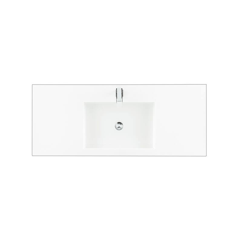 James Martin Vanities 48" Stone Composite Vanity Top with 1 Integrated - Glossy White