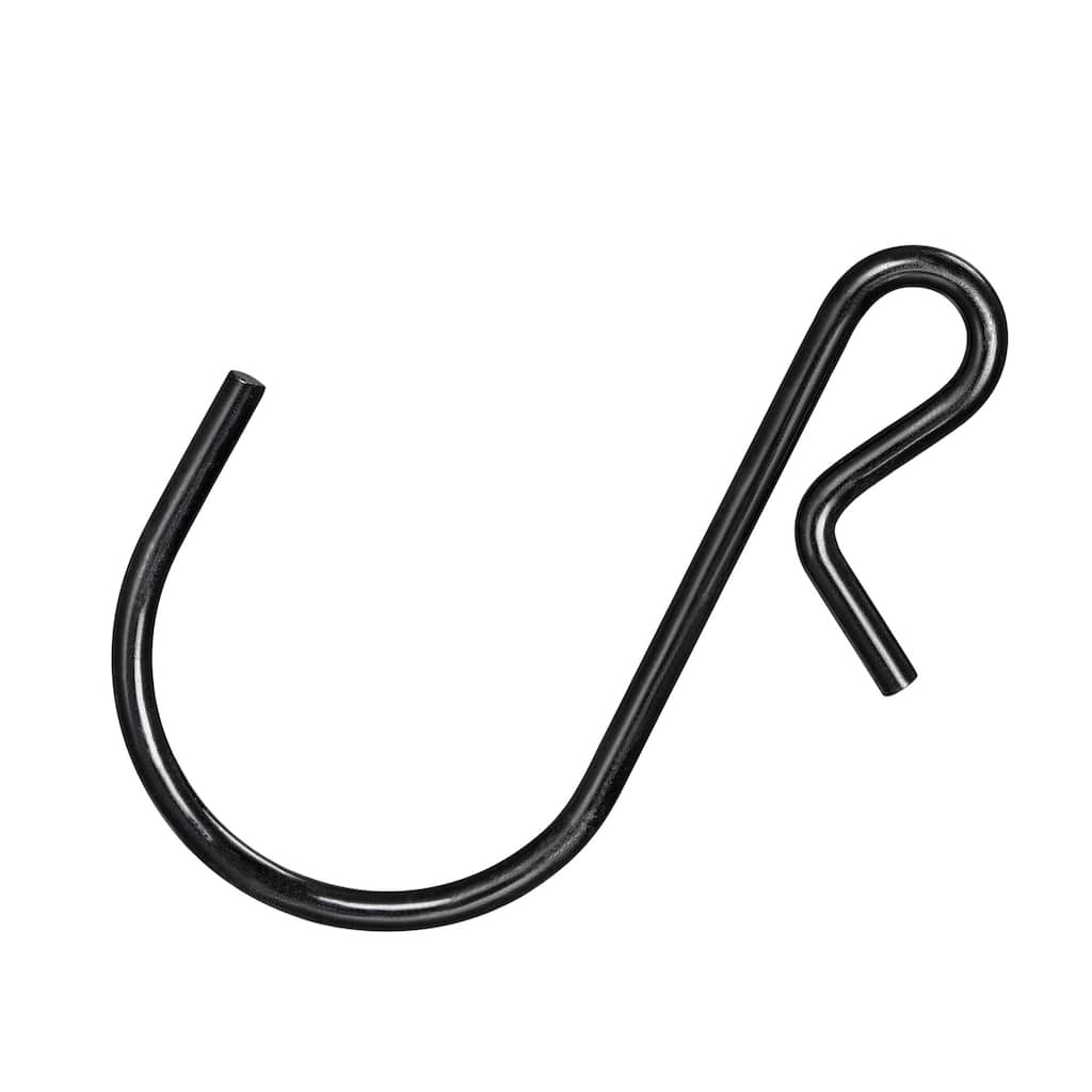 20pcs S Hanging Hooks 1.8 x 1 Inch S Shaped Hanger Black