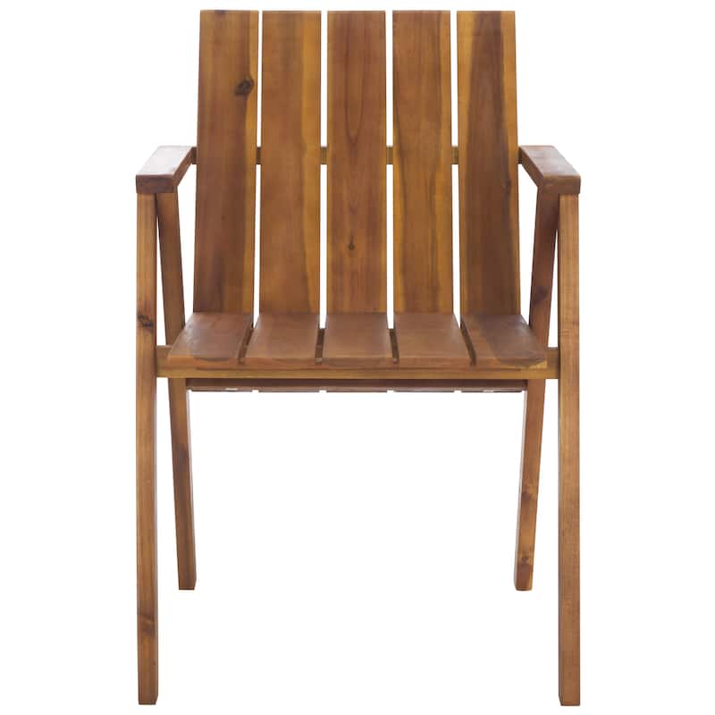 SAFAVIEH Outdoor Living Tucker Stacking Chair - 22"W x 25"D x 32"H - Teak