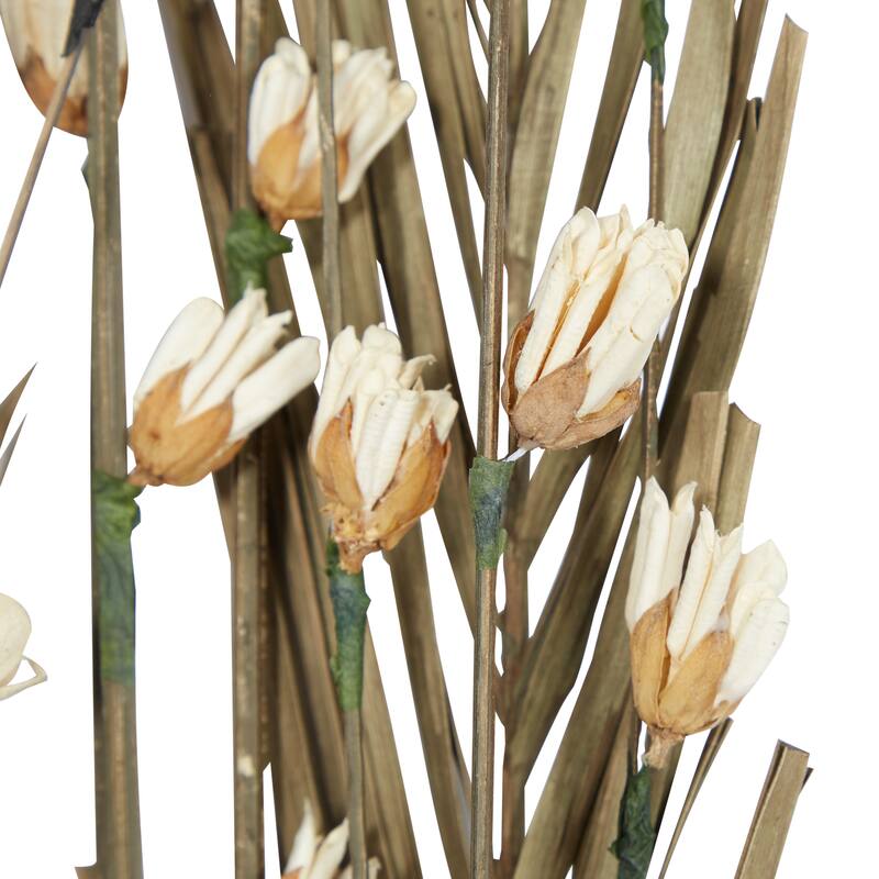 Multi colored, White Brown or Light Brown Dried Plant Pigeon pea Natural Foliage (Set of 2)