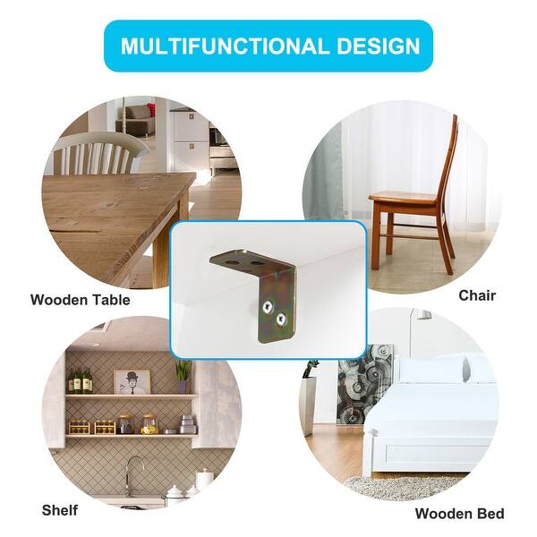 20pcs Furniture Right Angle Bracket 24x24mm Corner Fastener L Shaped Colorful On Sale Overstock 28765613