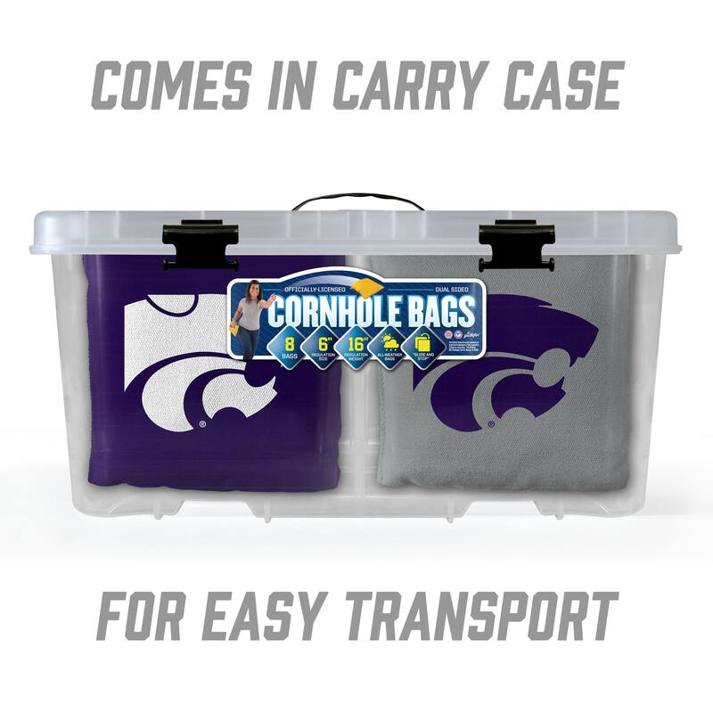 Kansas State Wildcats NCAA Dual Sided Pro Stop & Slide Cornhole Bags
