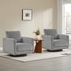 preview thumbnail 64 of 67, Spruce & Spring Rebecca Swivel Accent Chair Armchair with Back Cushion Set of 2 - Dove Gray