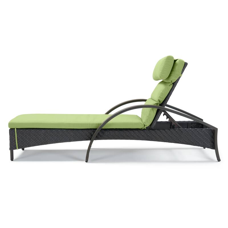 Barcelo 2 Piece Sunbrella Outdoor Patio Chaise Lounges Set