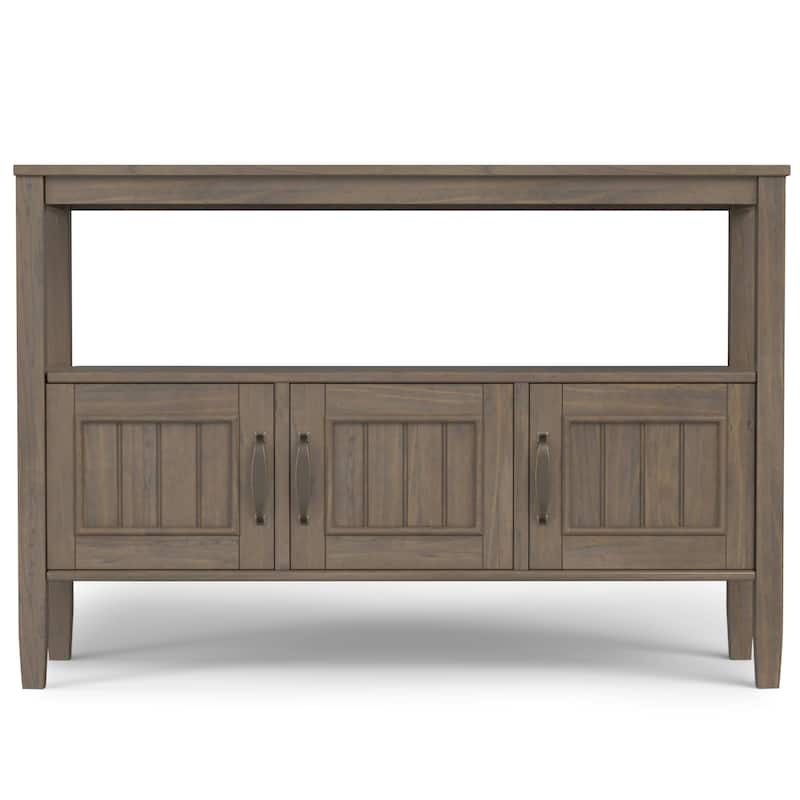 WYNDENHALL Rowan SOLID WOOD 48 inch Wide Contemporary Console Table in Smoky Brown - 17.5"d x 48" w x 29.5"h