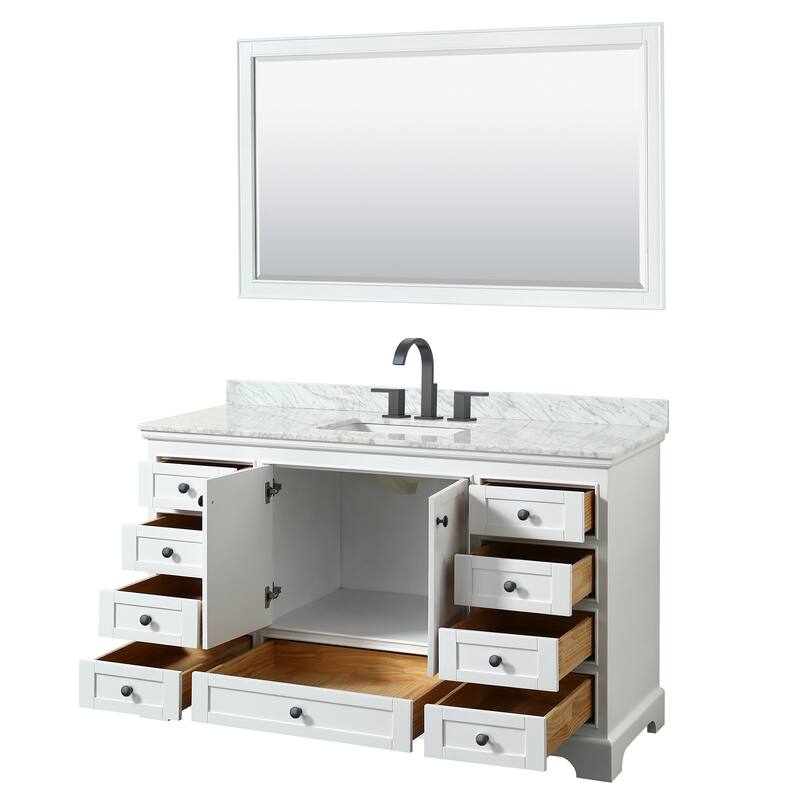Deborah 60-inch Single Bathroom Vanity, 58-inch Mirror