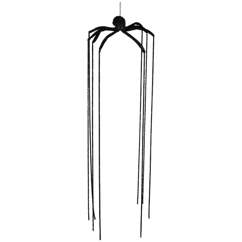 Long Legged Spider Halloween Hanging Decoration - 6' - Black