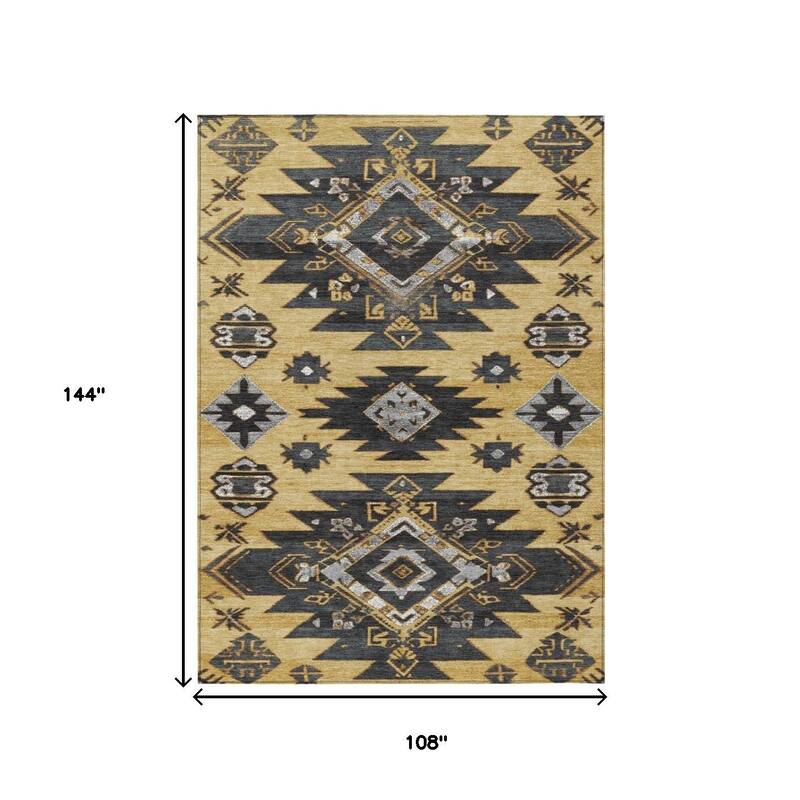 HomeRoots Tribal Transitional Rectangle Outdoor Rug