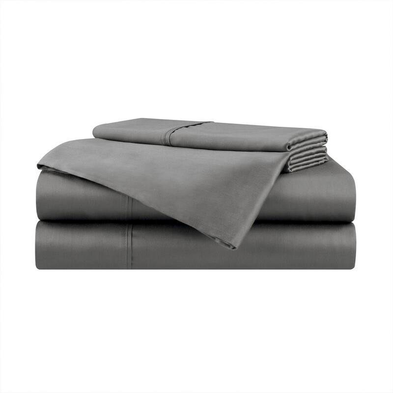 Aston & Arden Eucalyptus Tencel Sheet Set - Dark Grey - Queen