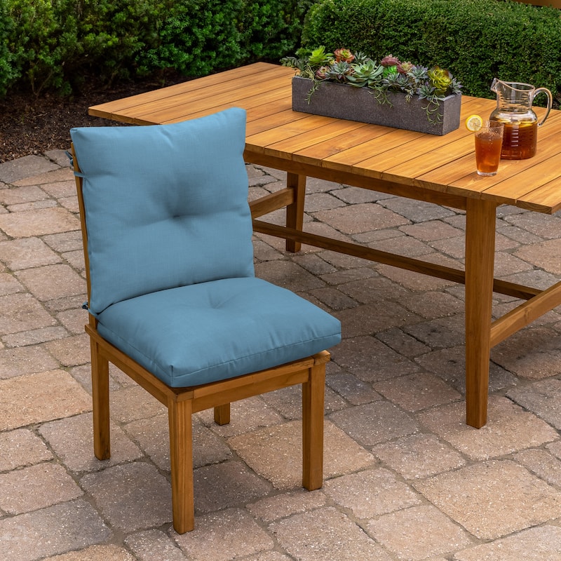ARDEN Outdoor Plush Modern Tufted Blowfill Dining Chair Cushion, 21 x 40