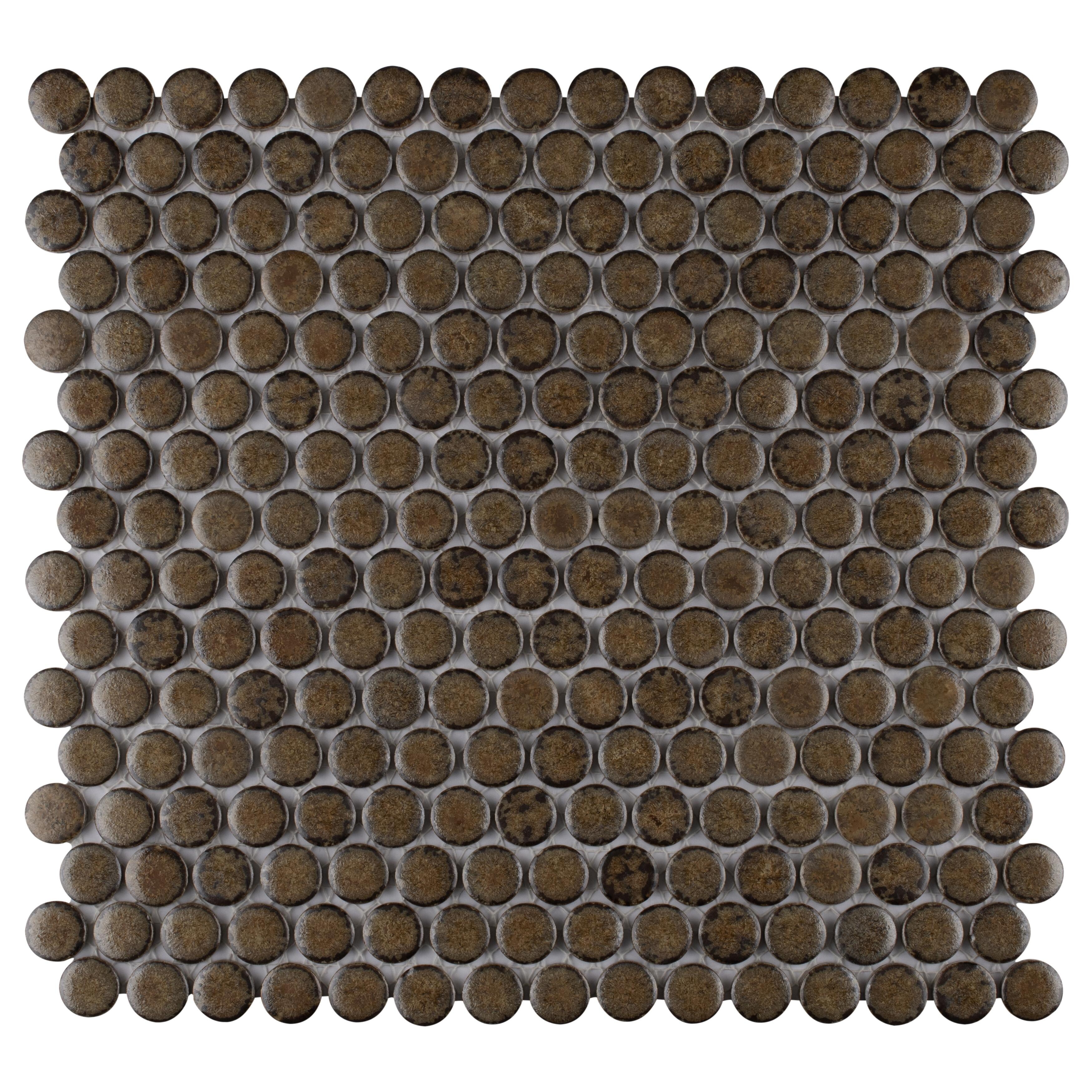 Merola Tle Hudson Penny Round Grey Eye 12 N. X 12-5/8 N. Porcelan...