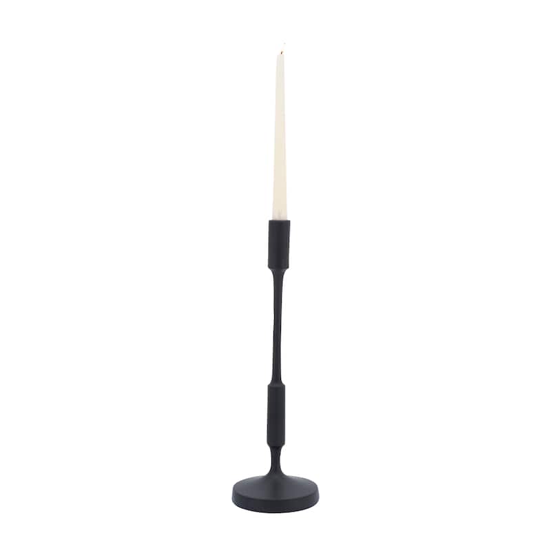 Champagne Metal Candle Holder Contemporary Aluminum Narrow Taper Candle Holder for Home, Office, Event Decor