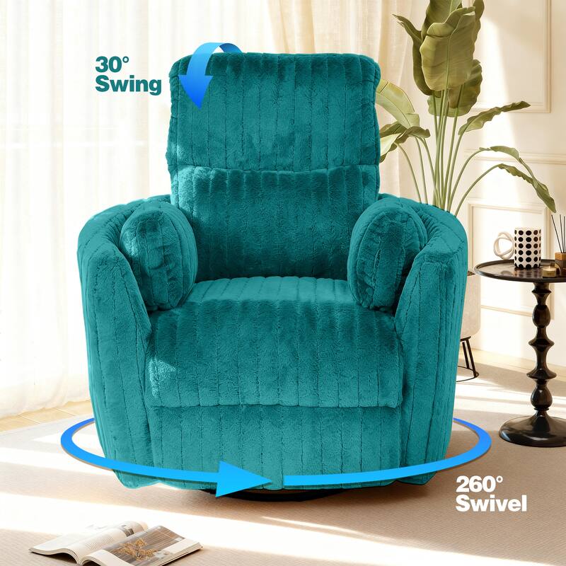 Rossetta Swivel Rocking Glider Power Recliner Chair with 24" Wide Seat & Type-C & USB Ports