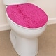 preview thumbnail 42 of 189, Home Weavers Waterford Collection Cotton Toilet Lid Rug | Elastic Fit | Fit Most Standard Toilet Lid | 18"x18" Hot Pink