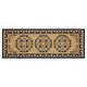 preview thumbnail 2 of 3, Charleston Mosaic Charcoal Coir Rug Rect 17x48