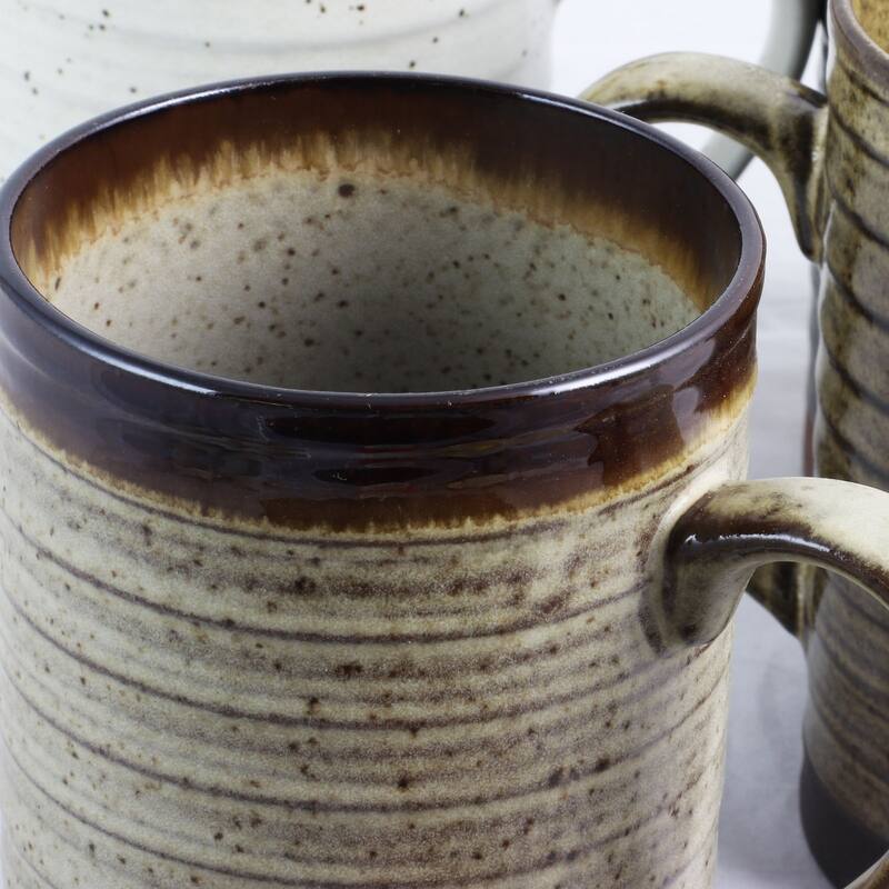 Pescara 4 Piece 18.5 Ounce Terracotta Mug Set in Assorted Neutrals
