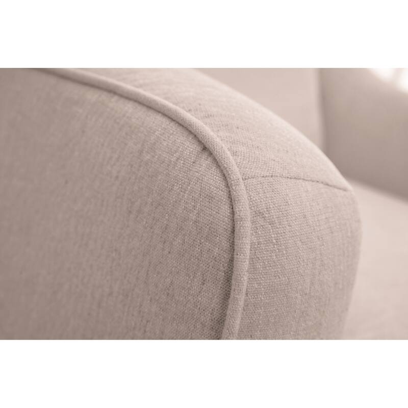 NADAAL STUDIOS Caelanor Accent Chair, Curved Back with Lumbar Cushion in C0 Performance Fabric, Rust