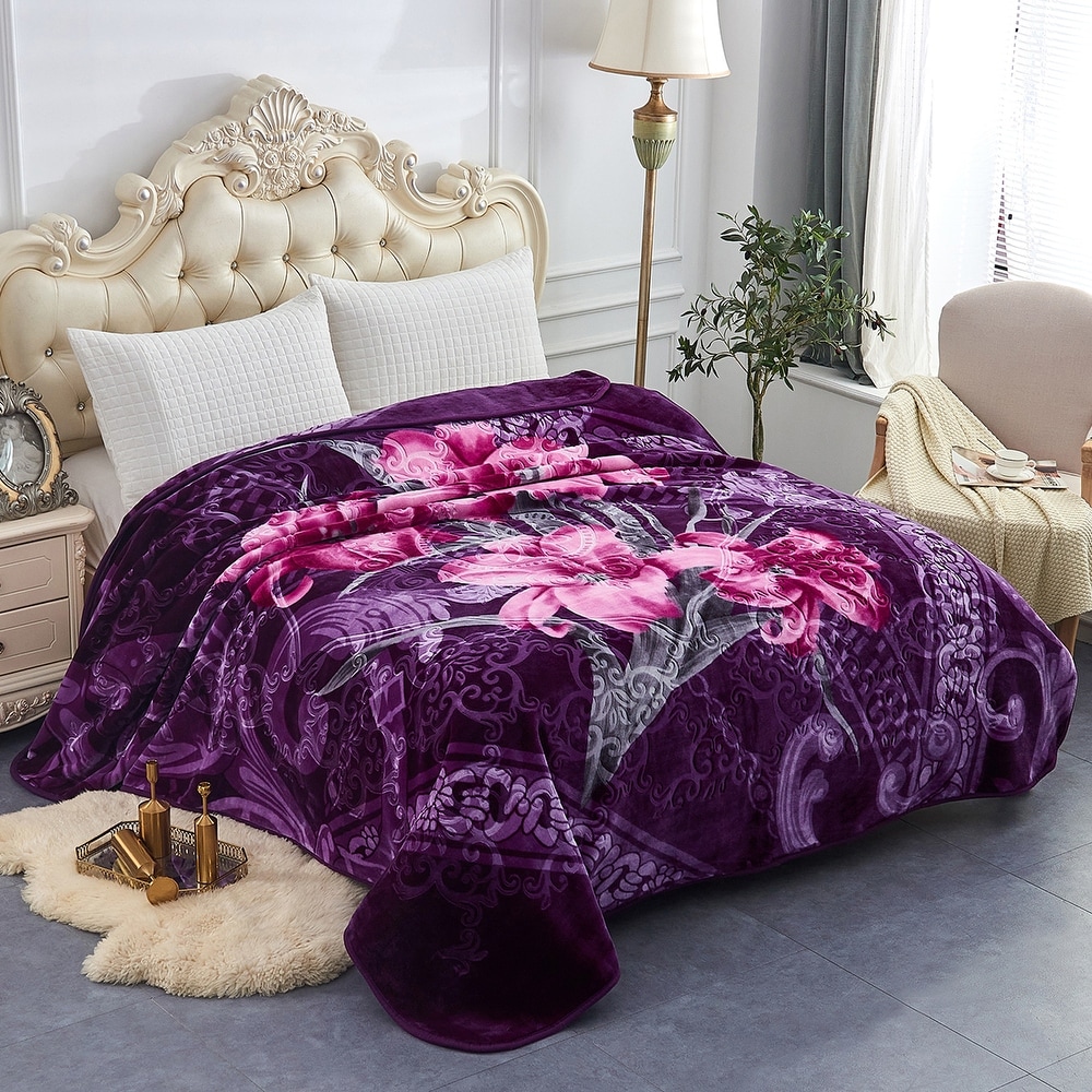 Purple Floral Blankets and Throws  Shop our Best Blankets Deals Online at  Bed Bath & Beyond