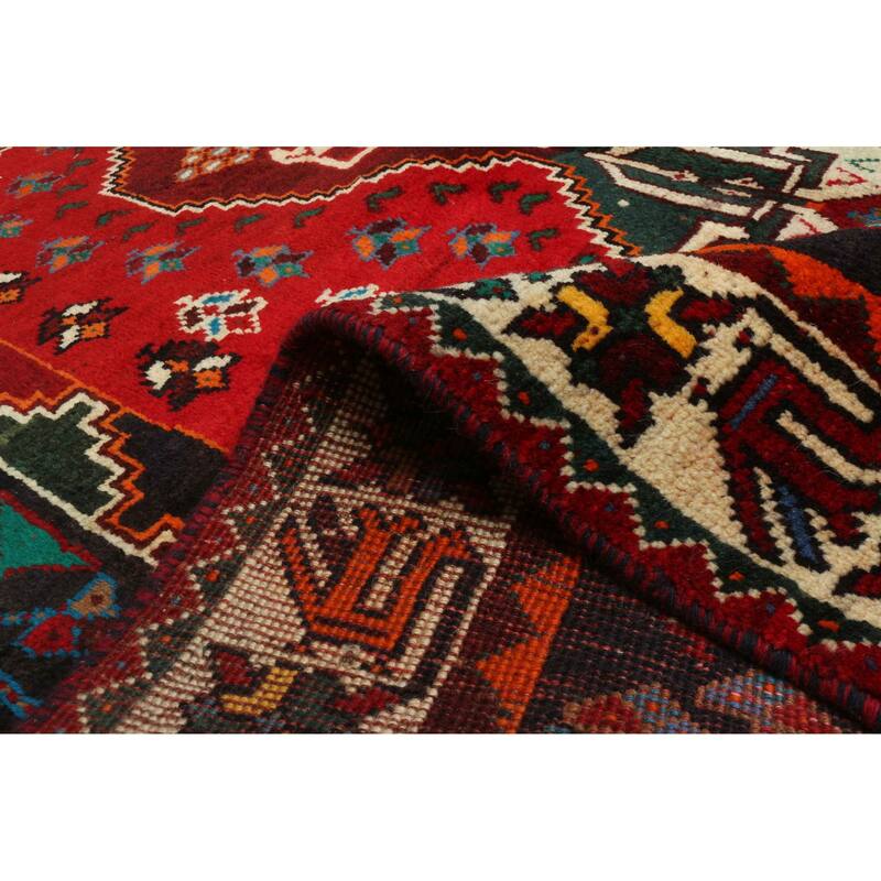 ECARPETGALLERY Hand-knotted Melis Vintage Red Wool Rug - 5'3 x 8'2