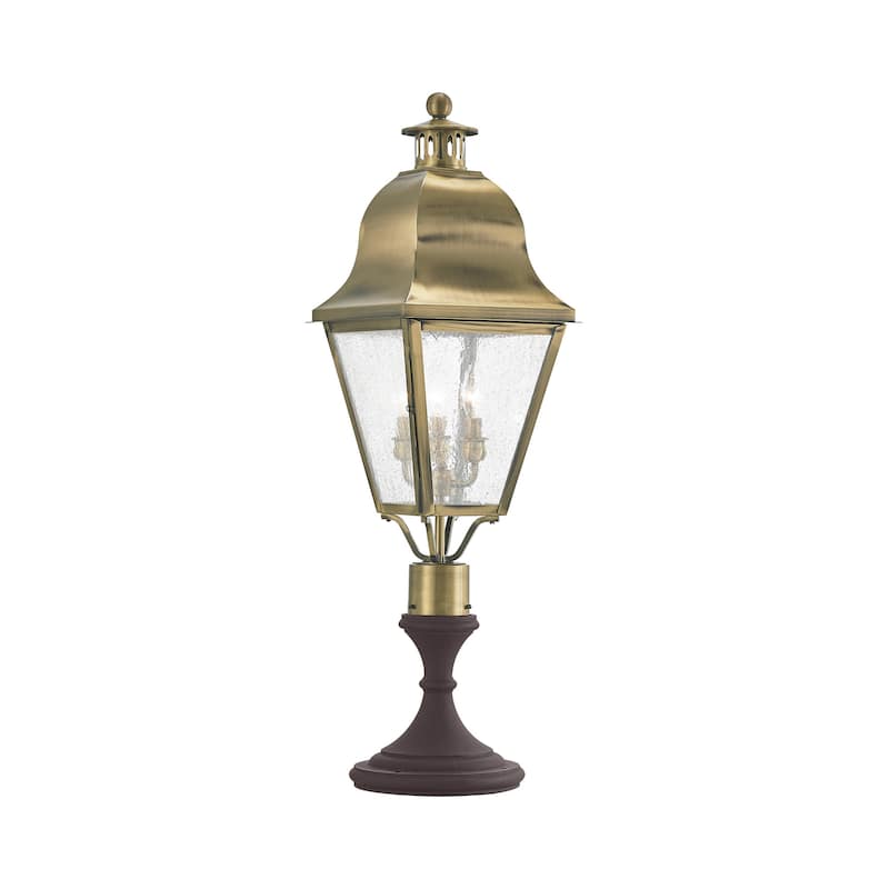 Livex Lighting Amwell 3 Light 26-3/4" High Outdoor Post Light