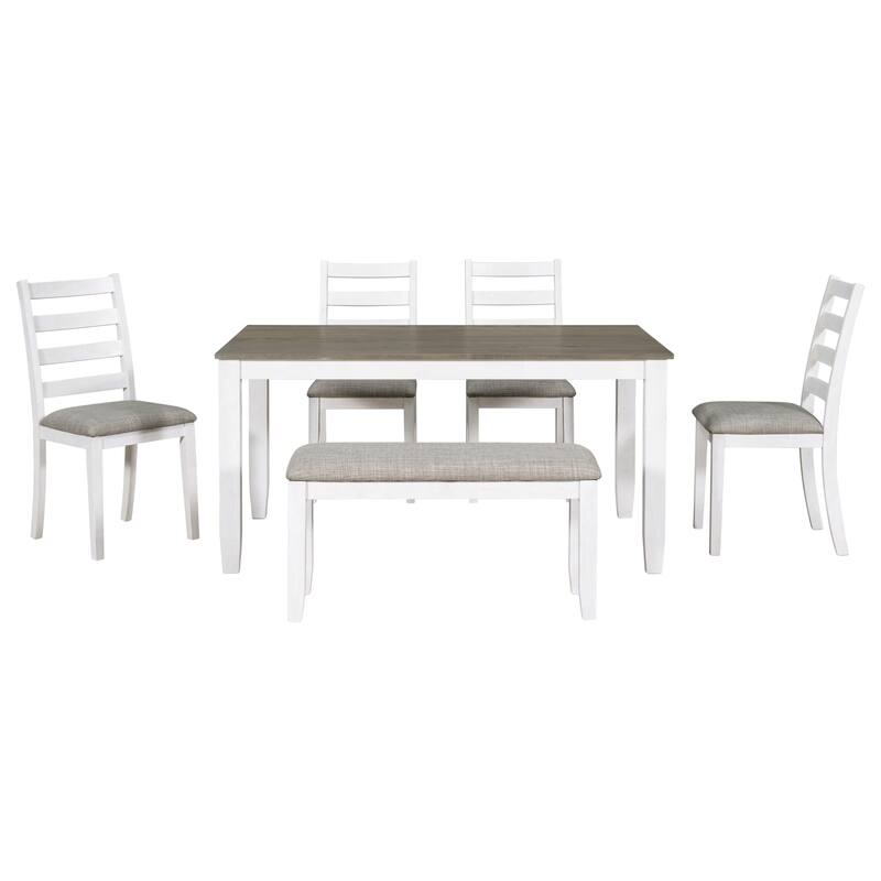 Rustic Style 6-Piece Dining Room Table Set