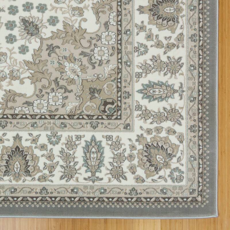 Gertmenian Majestic Brody Grey Traditional Boarder Medallion Area Rug