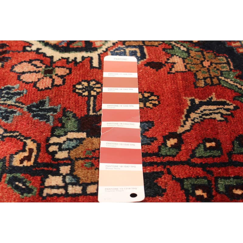 ECARPETGALLERY Hand-knotted Andelz Red Wool Rug - 3'5 x 10'11