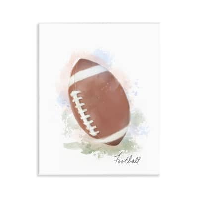 Stupell Soft Pastel Football Wall Plaque Art Design By Matthew Piotrowicz