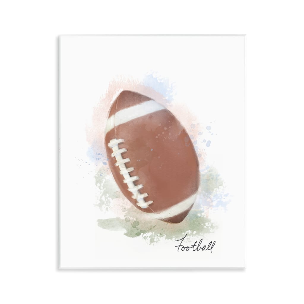 Stupell Soft Pastel Football Wall Plaque Art Design By Matthew Piotrowicz