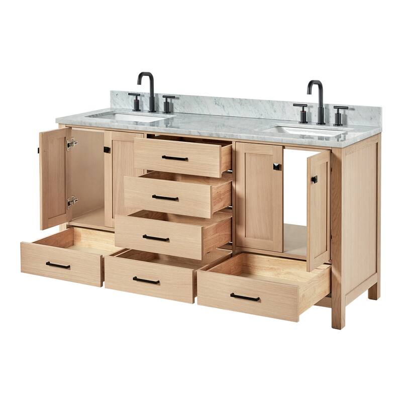 Ariel A067DCW2RVO Cambridge 67" Free Standing Double Basin Vanity Set