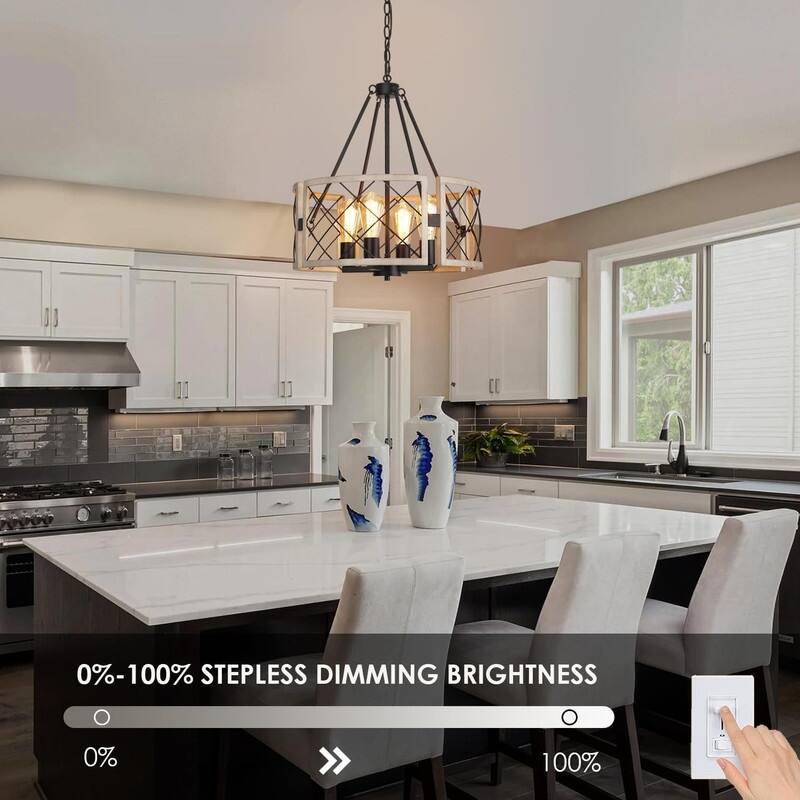 4-Light Adjustable Dining Room Light Fixture Kitchen Island