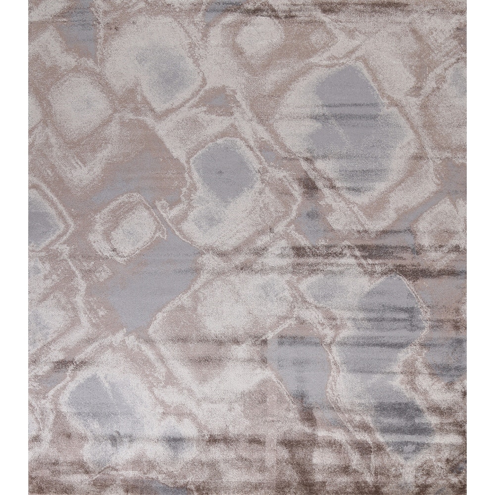 Turkish Abstract Brown Transitional Oriental Rug Contemporary Carpet