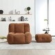 preview thumbnail 18 of 40, Modern Velvet Fabric Bean Bag Chair with Ottoman