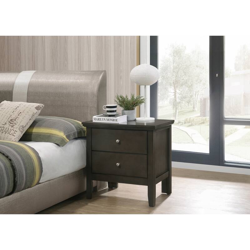 Storage Nightstand with 2-Drawer