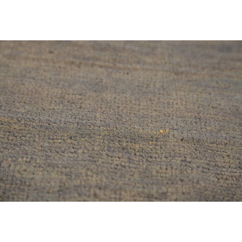 Gray & Beige Modern Gabbeh Oriental Area Rug Hand-Knotted Wool Carpet - 6'7" x 9'3"