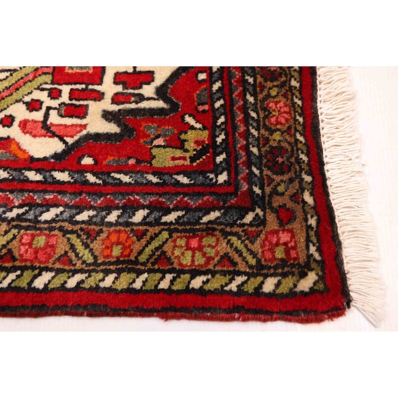 ECARPETGALLERY Hand-knotted Anatolian Vintage Red Wool Rug - 3'11 x 5'9