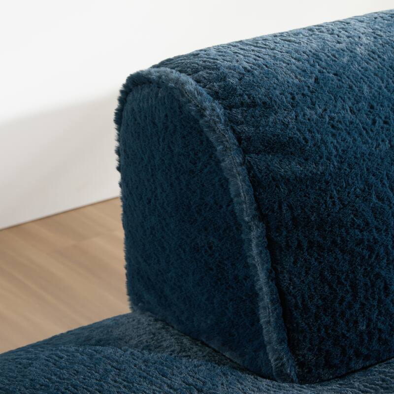 90" Plush Fabric Modular Sectional Sofa with High-Density Foam & Pocket Springs,and 2-Piece Fully Compressed Design