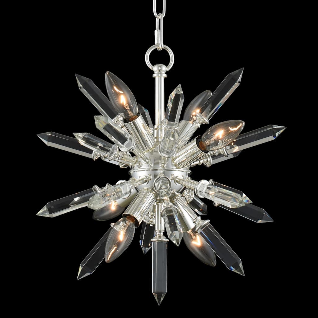 Allegri 033610-FR001 Angelo 14" Wide Pendant with Firenze Crystal