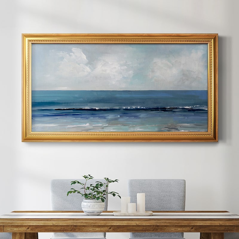 Blue Seas Premium Framed Canvas- Ready to Hang