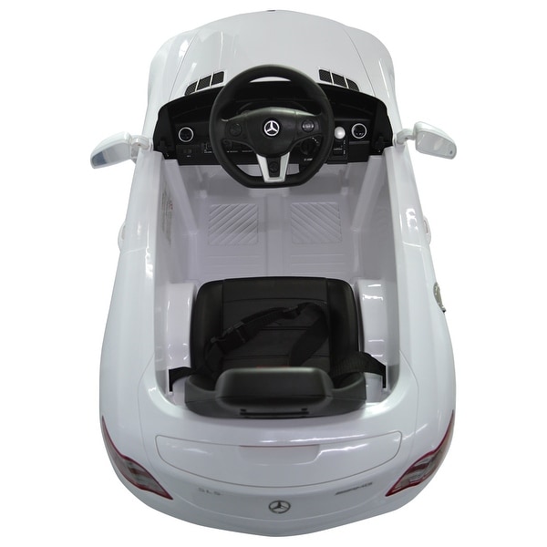 mercedes benz sls amg 6v ride on car white