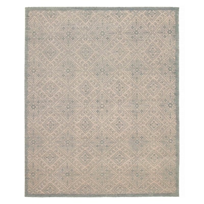 ECARPETGALLERY Hand-knotted Tangier Light Blue Wool Rug - 7'8 x 9'8