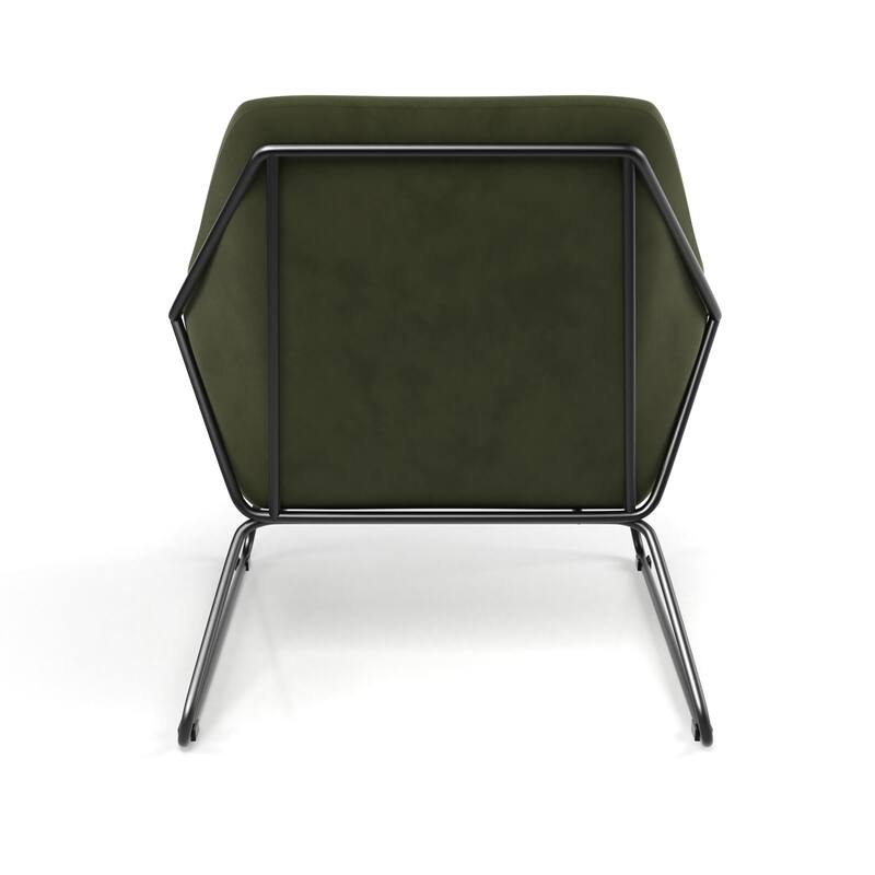 Concord Fabric Accent Chair with Black Powder Coated Sled Base
