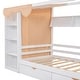 preview thumbnail 16 of 58, Modern Twin size House Bed with Two Drawers and Wardrobe