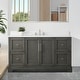 preview thumbnail 2 of 29, Vanity Art 60" Single Sink Bathroom Vanity with Top & Backsplash Grey
