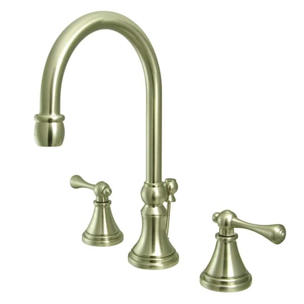 Kingston Brass KS298.BL Governor 1.2 GPM Deck Mounted Bathroom Faucet with Lever Handles - Pop-Up Assembly Included